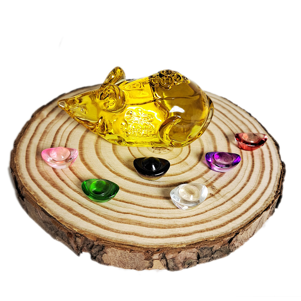 金錢鼠{琉璃}&元寶開運福品【十方】152467