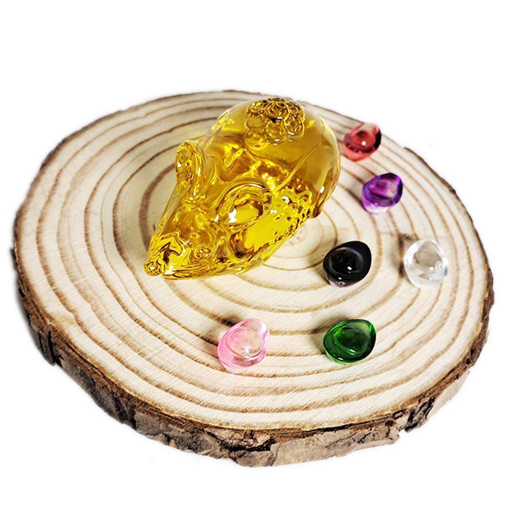 金錢鼠{琉璃}&元寶開運福品【十方】152467