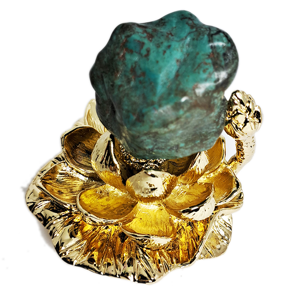 綠松石{原礦17.5克}&金蓮座【十方】152535