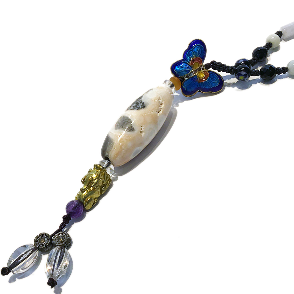 蝴蝶&龍宮舍利天珠項鍊【十方】131534