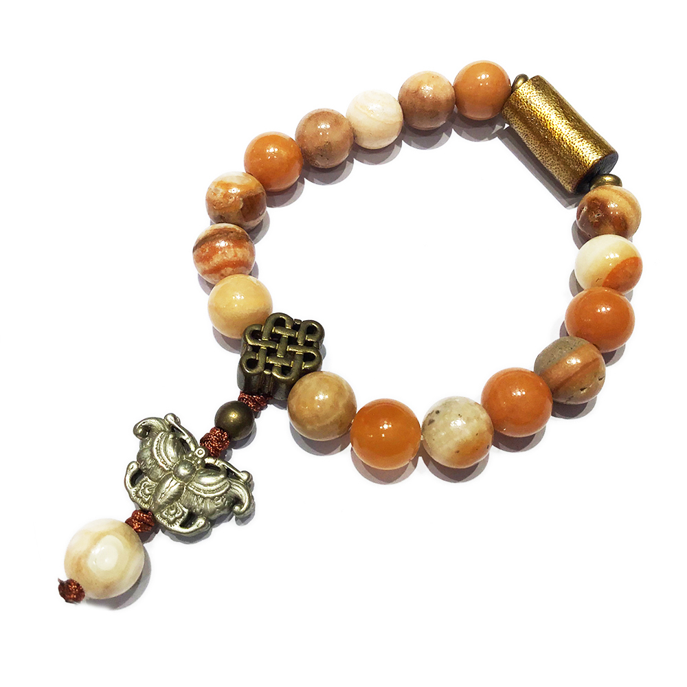 金珊瑚&福疊&龍宮羅漢手珠10mm【十方】130187