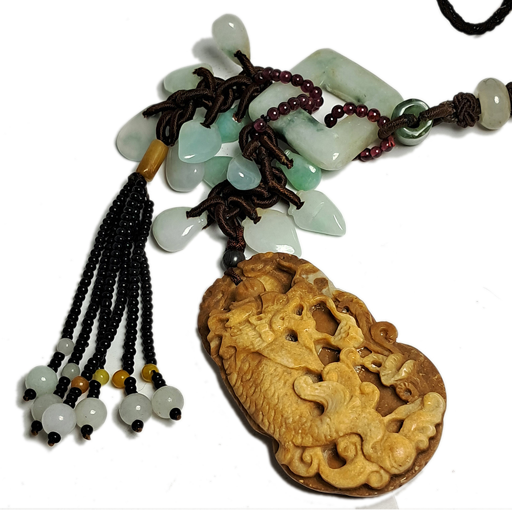 如意祥龍{龍宮舍利}&玉掛飾擺件【十方】133932