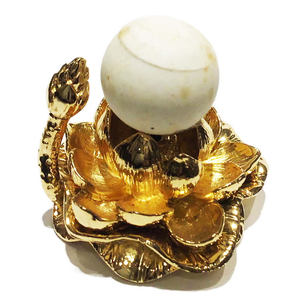 金剛舍利球{寶蓋}2.5公分+金蓮花座【十方】133356