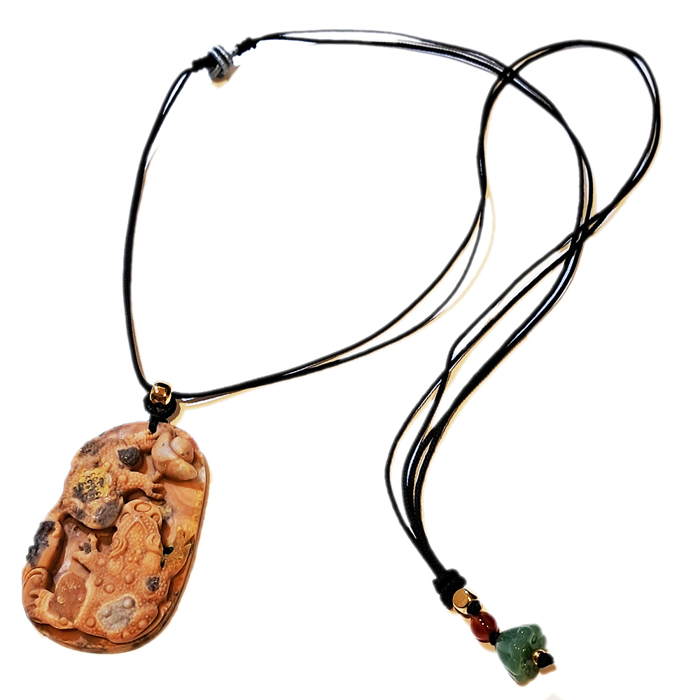 招財蟾蜍{龍宮舍利}蓮花項鍊【十方】151392