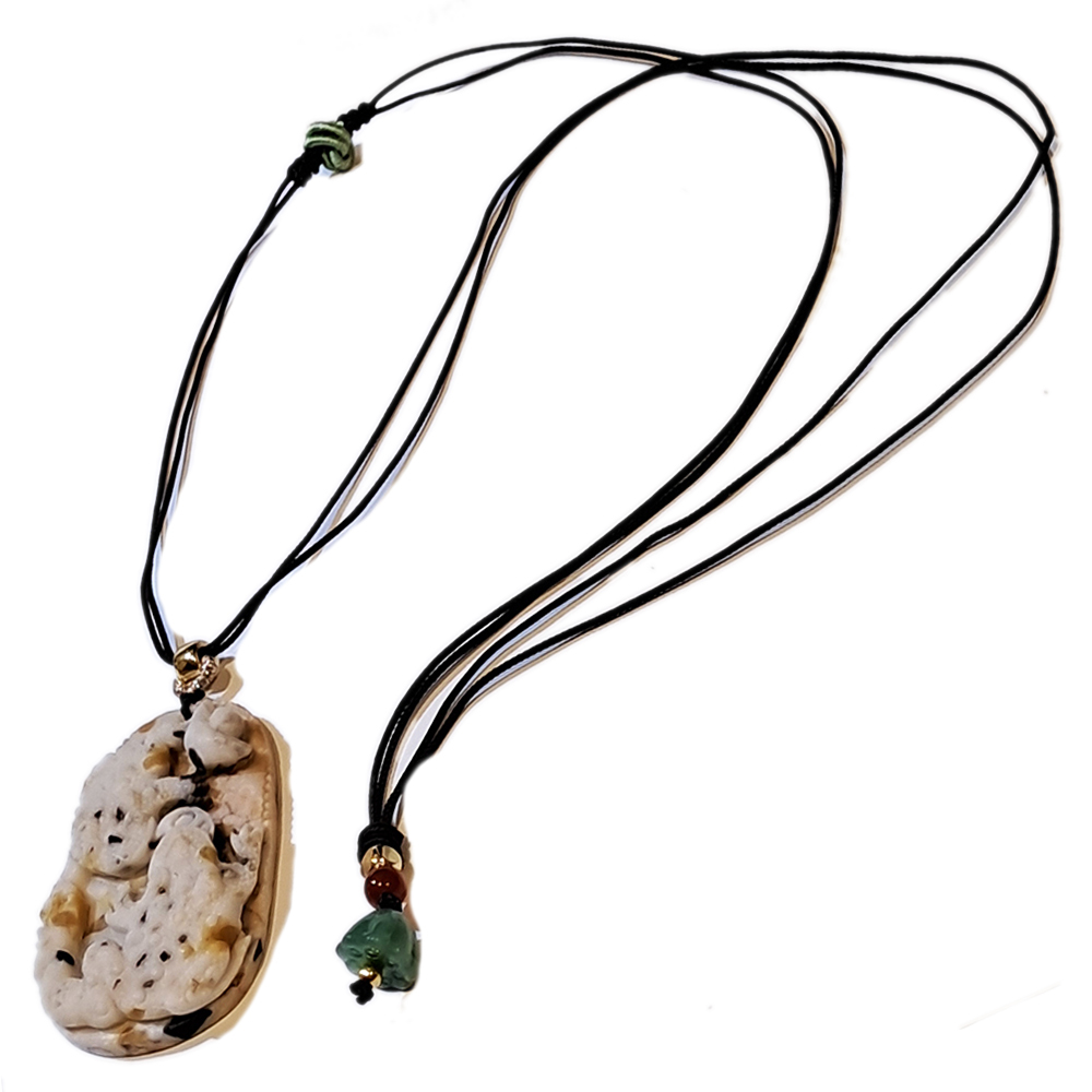 招財蟾蜍{龍宮舍利}蓮花項鍊【十方】151396