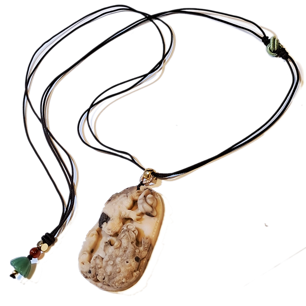 招財蟾蜍{龍宮舍利}蓮花項鍊【十方】151388