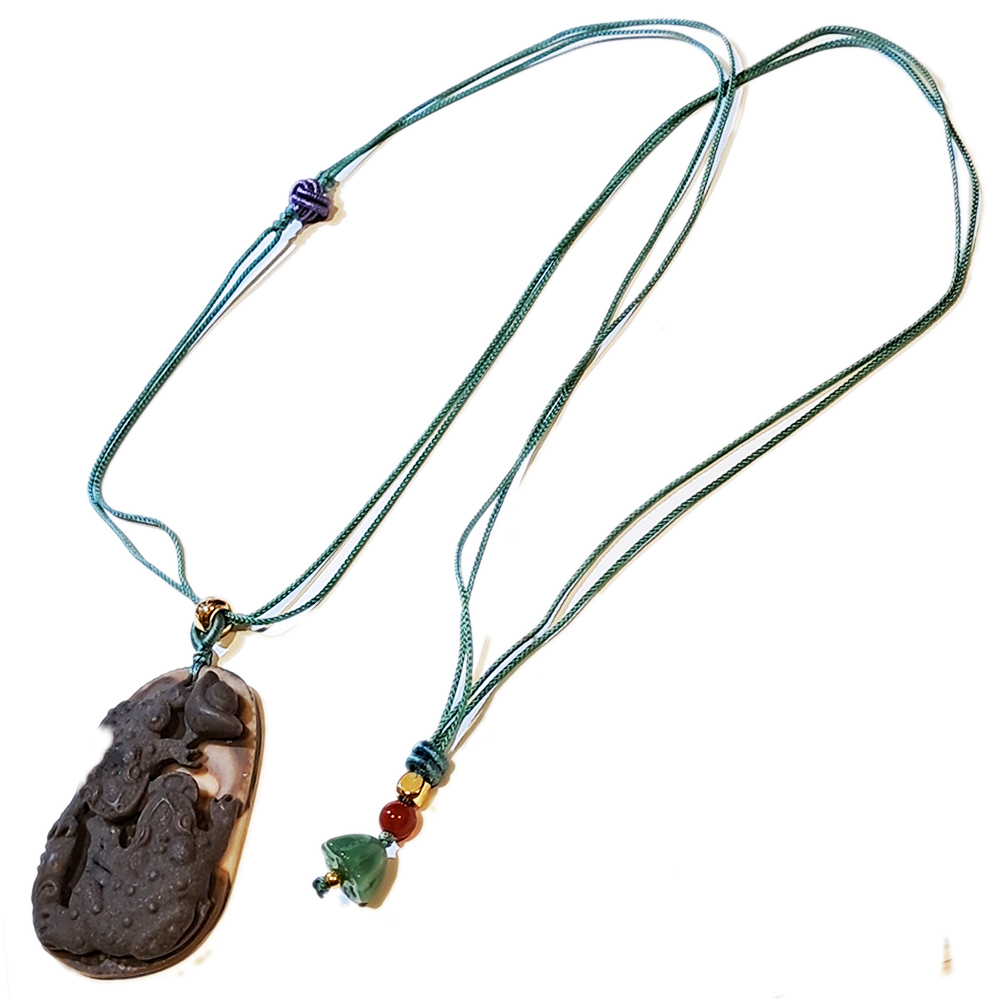 招財蟾蜍{龍宮舍利}蓮花項鍊【十方】151403