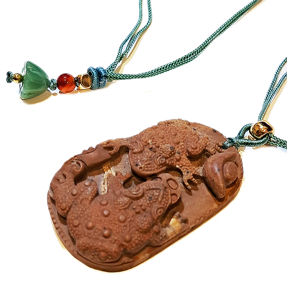 招財蟾蜍{龍宮舍利}蓮花項鍊【十方】151401