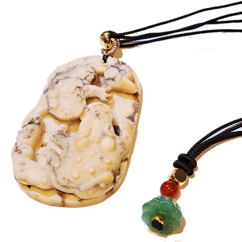 招財蟾蜍{龍宮舍利}蓮花項鍊【十方】151398