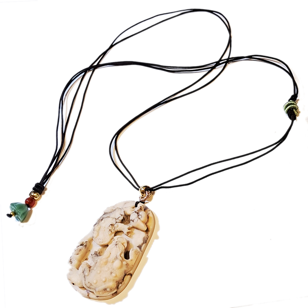 招財蟾蜍{龍宮舍利}蓮花項鍊【十方】151398