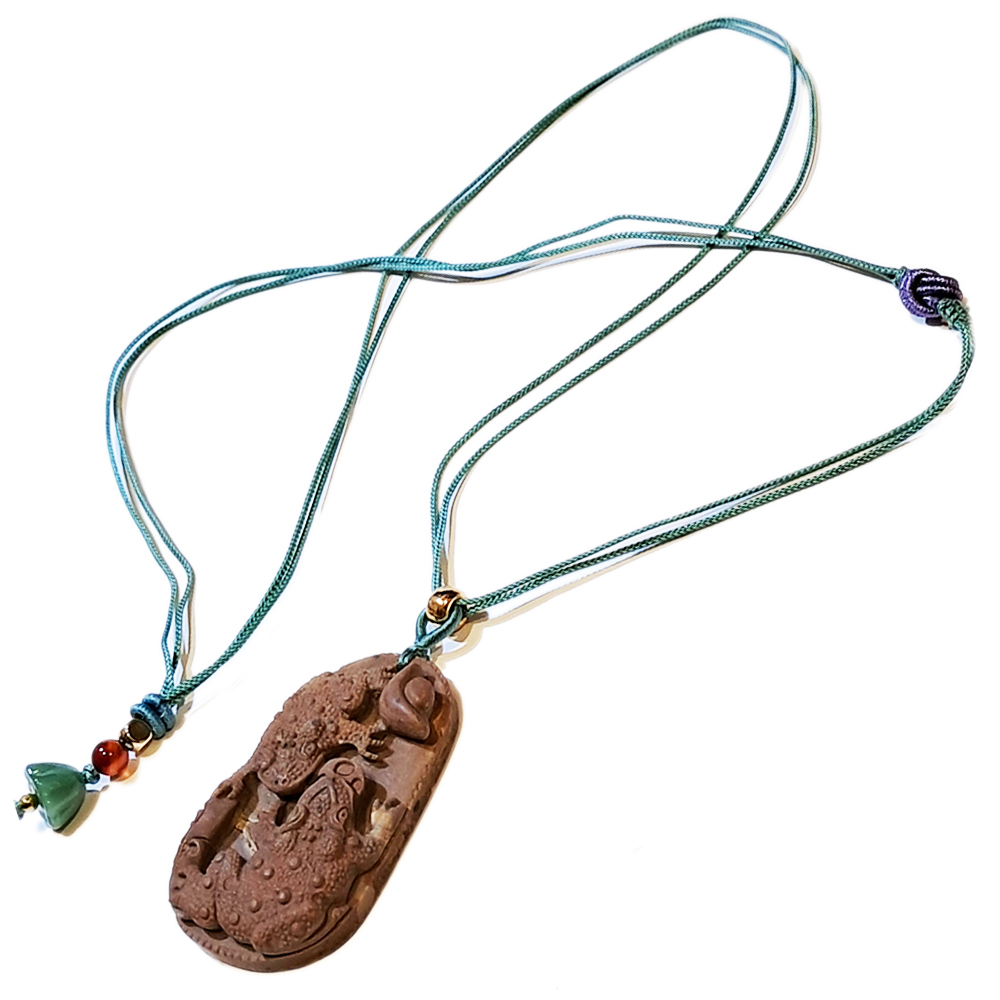 招財蟾蜍{龍宮舍利}蓮花項鍊【十方】151401