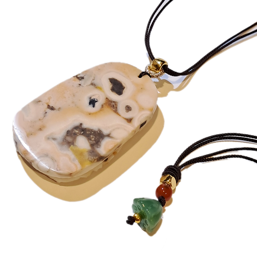 招財蟾蜍{龍宮舍利}蓮花項鍊【十方】151396