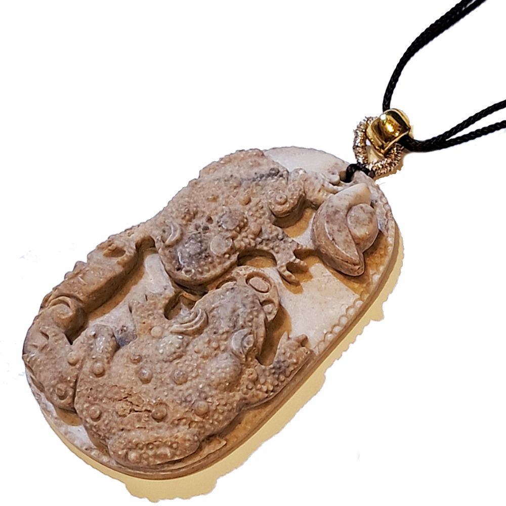 招財蟾蜍{龍宮舍利}蓮花項鍊【十方】151385