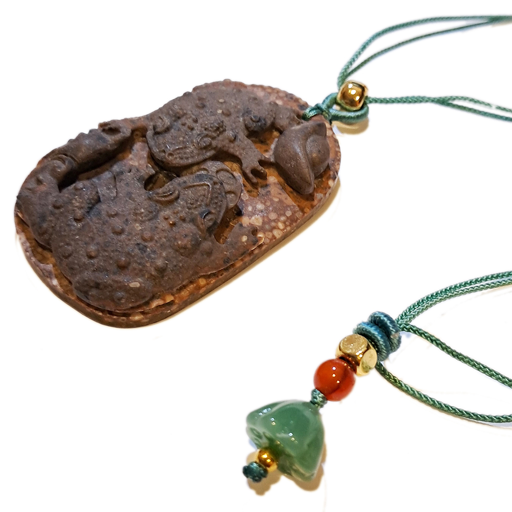 招財蟾蜍{龍宮舍利}蓮花項鍊【十方】151407