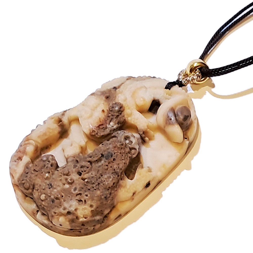 招財蟾蜍{龍宮舍利}蓮花項鍊【十方】151384