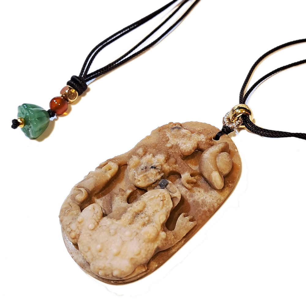 招財蟾蜍{龍宮舍利}蓮花項鍊【十方】151394