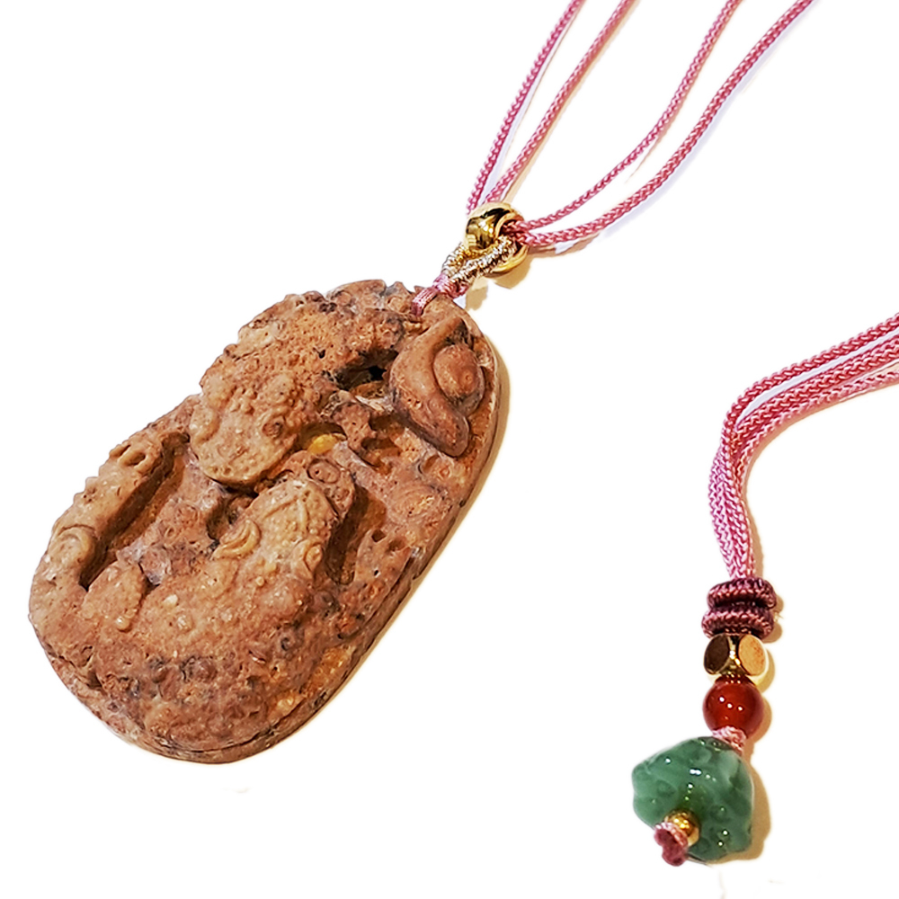 招財蟾蜍{龍宮舍利}蓮花項鍊【十方】151393