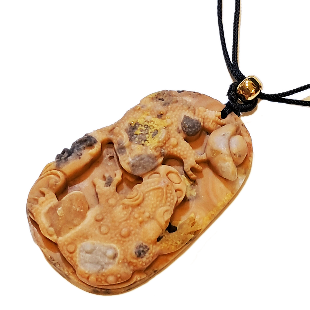 招財蟾蜍{龍宮舍利}蓮花項鍊【十方】151392