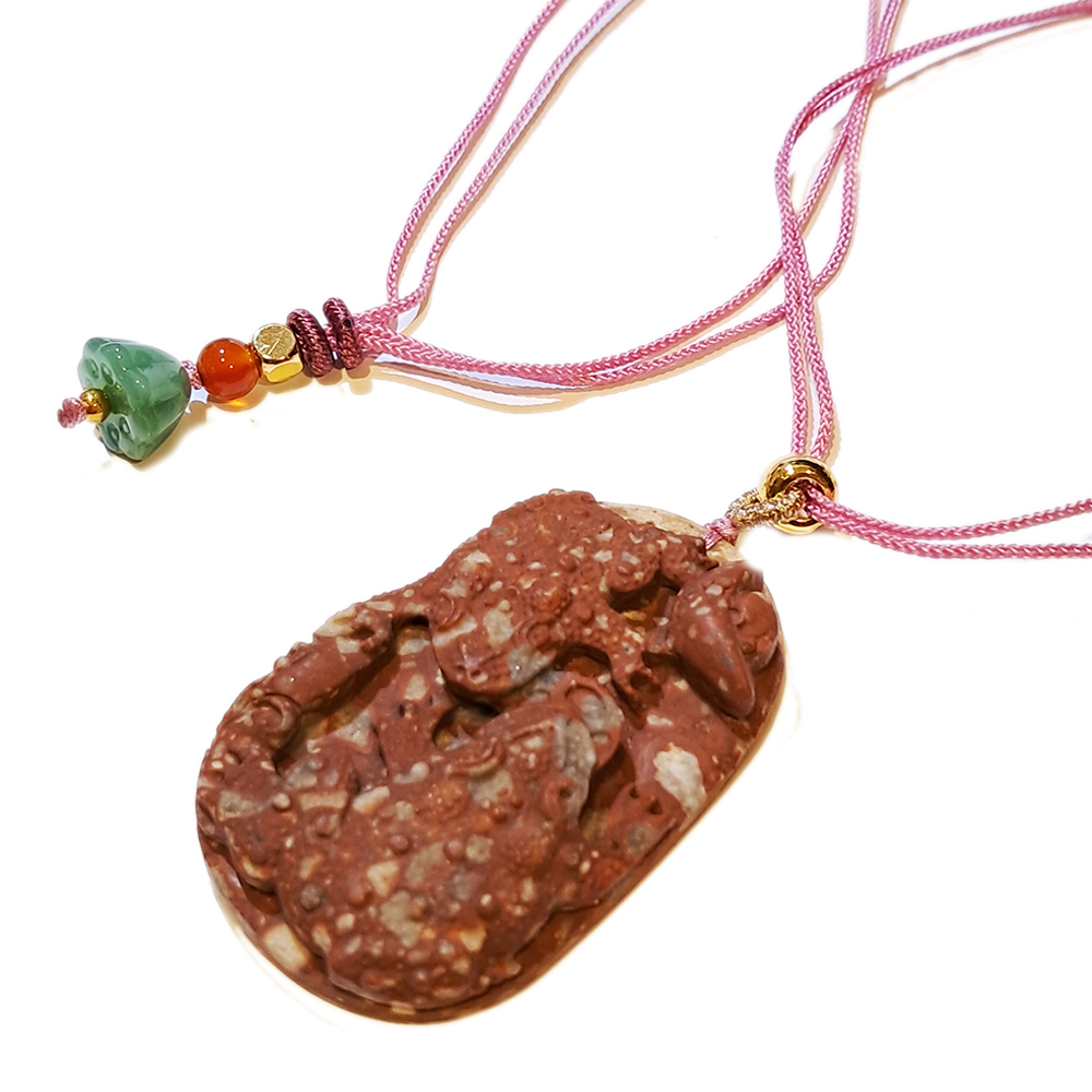 招財蟾蜍{龍宮舍利}蓮花項鍊【十方】151402