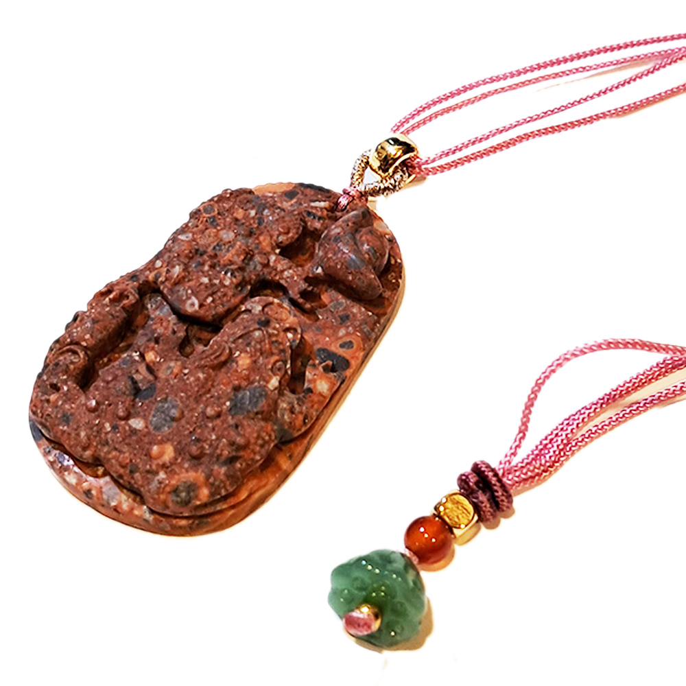 招財蟾蜍{龍宮舍利}蓮花項鍊【十方】151395