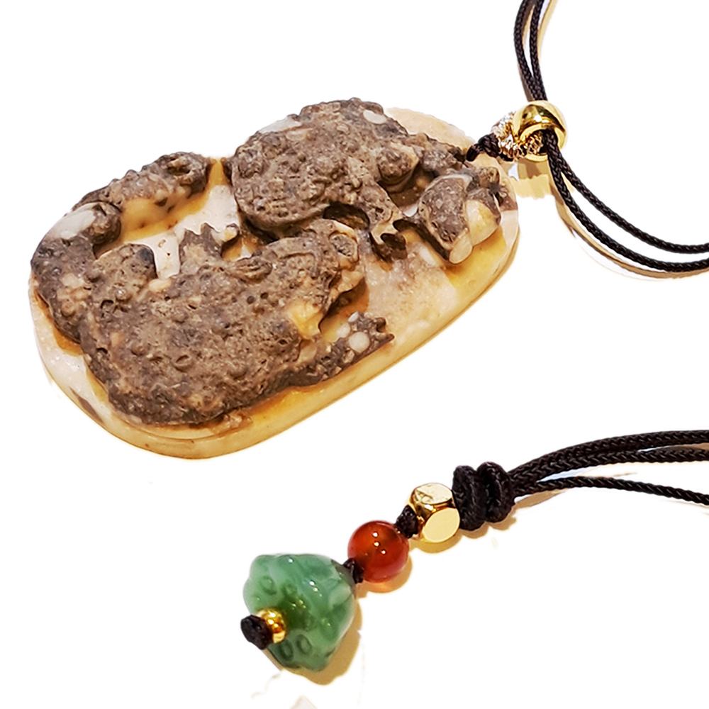 招財蟾蜍{龍宮舍利}蓮花項鍊【十方】151400