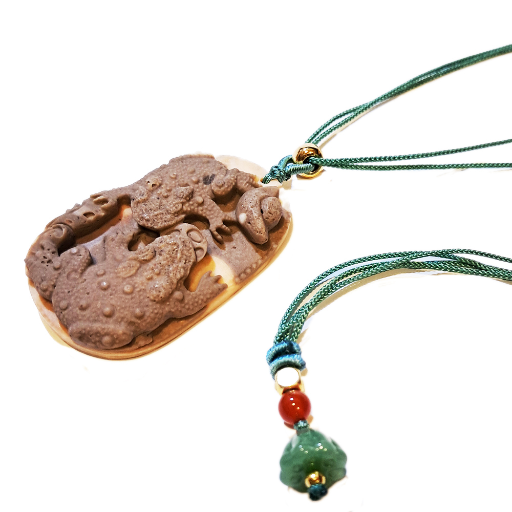 招財蟾蜍{龍宮舍利}蓮花項鍊【十方】151413