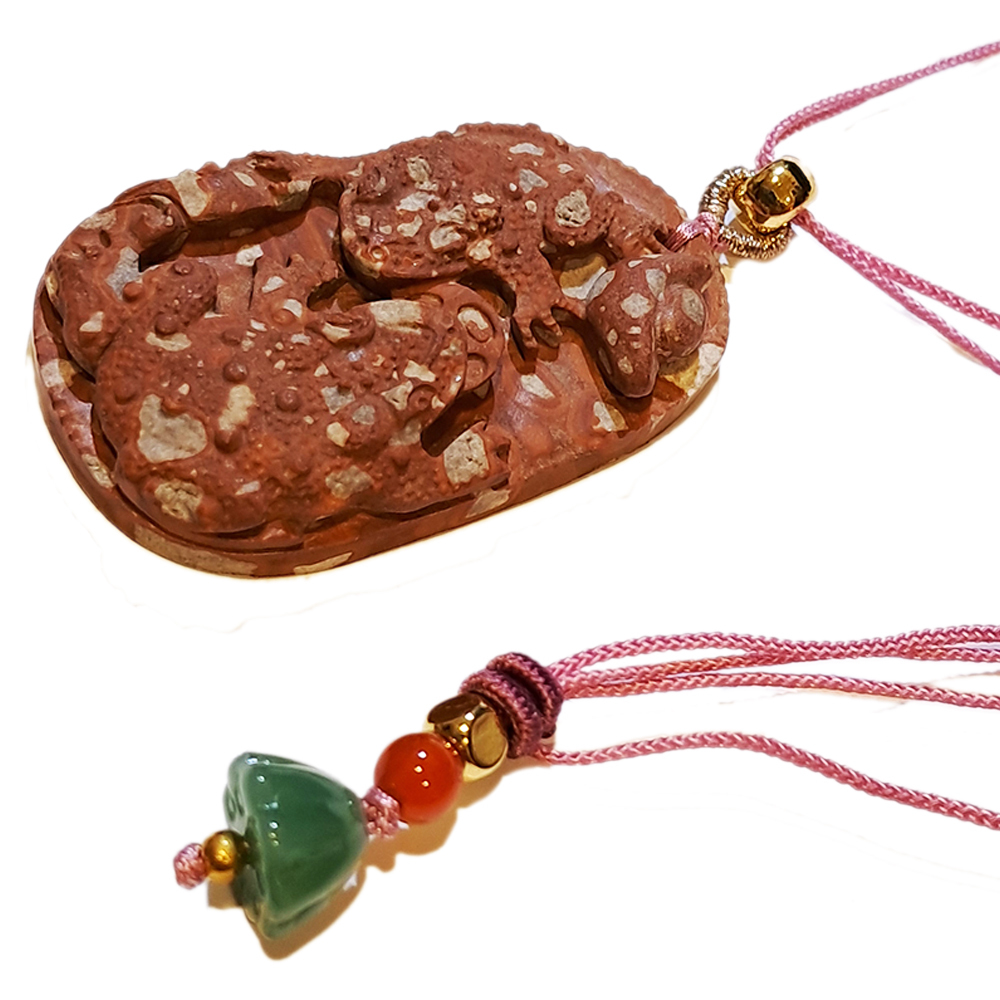 招財蟾蜍{龍宮舍利}蓮花項鍊【十方】151404