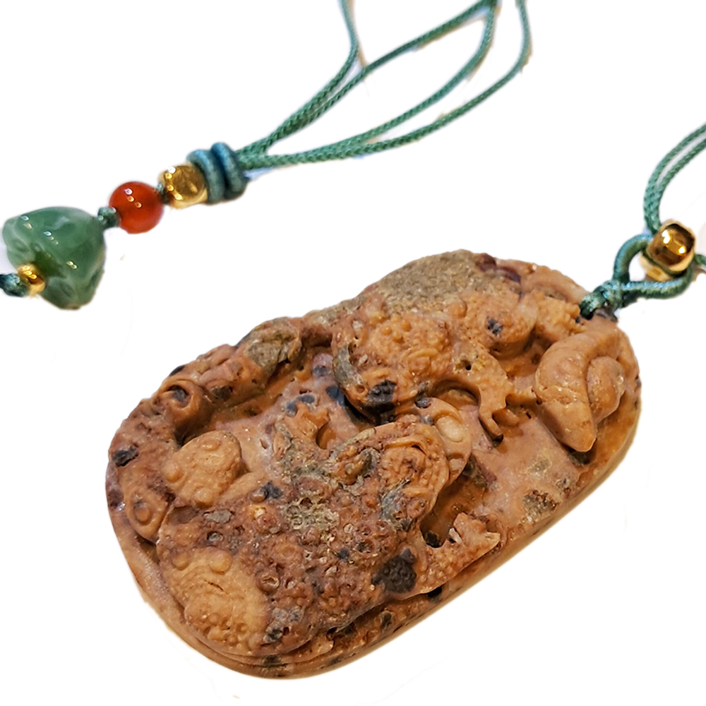 招財蟾蜍{龍宮舍利}蓮花項鍊【十方】151412