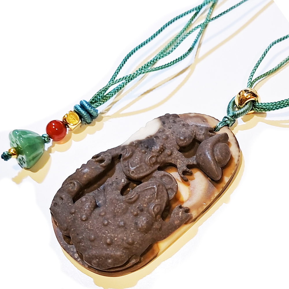 招財蟾蜍{龍宮舍利}蓮花項鍊【十方】151403