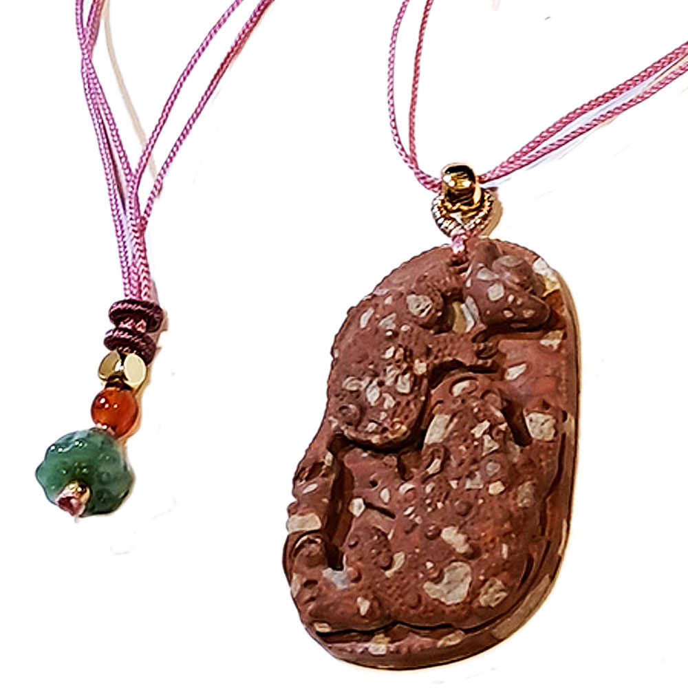 招財蟾蜍{龍宮舍利}蓮花項鍊【十方】151404