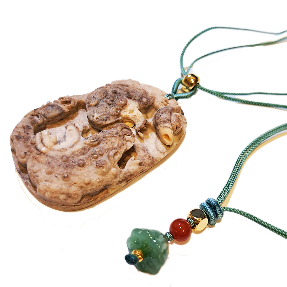 招財蟾蜍{龍宮舍利}蓮花項鍊【十方】151414