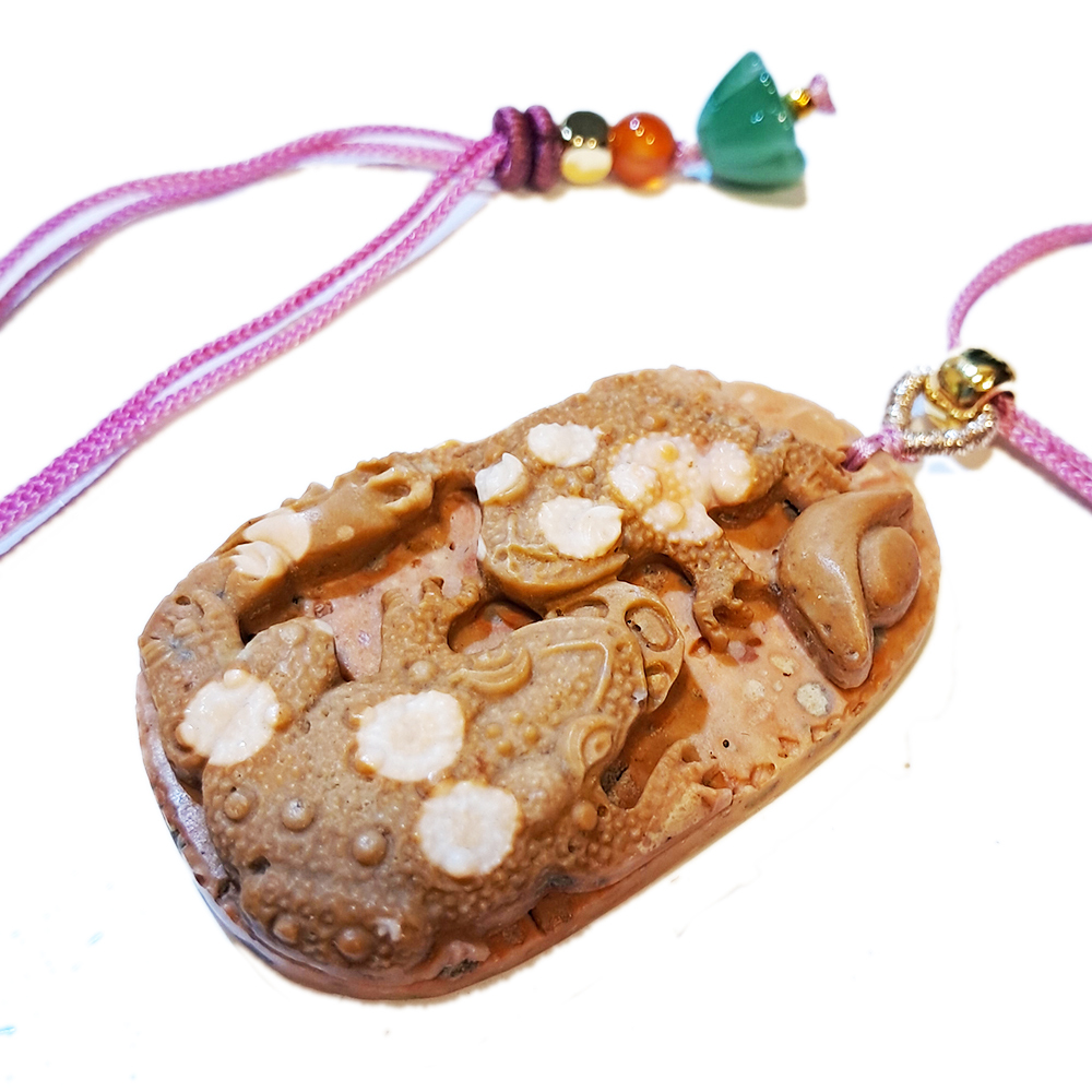 招財蟾蜍{龍宮舍利}蓮花項鍊【十方】151417