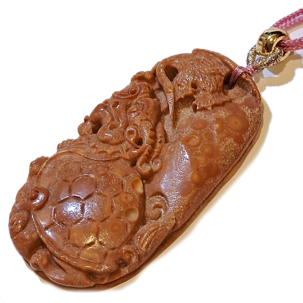 龍龜{龍宮舍利}蓮花項鍊【十方】151426