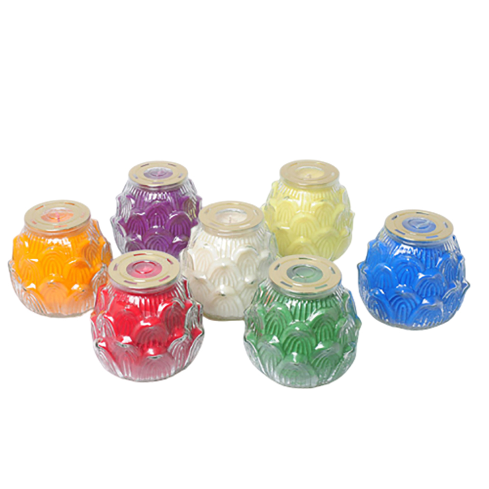 中七色蓮花燈B2247(1組7個)【十方】113166