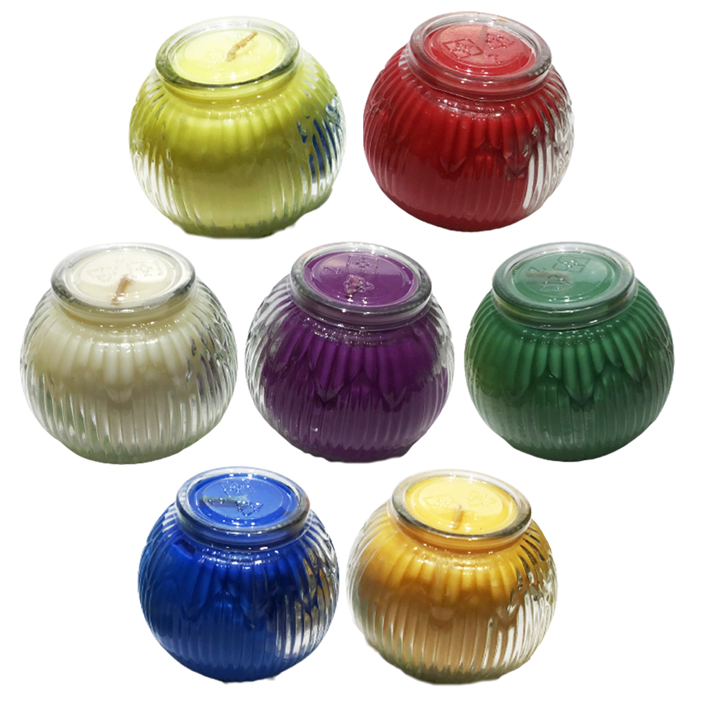 小七色蓮花酥油燈B2217(1盒)【十方】113167