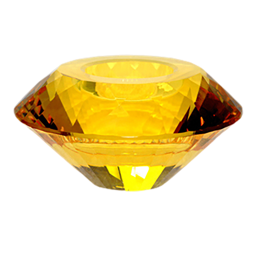 晶鑽水晶鑽石燭台{黃}【十方】125547