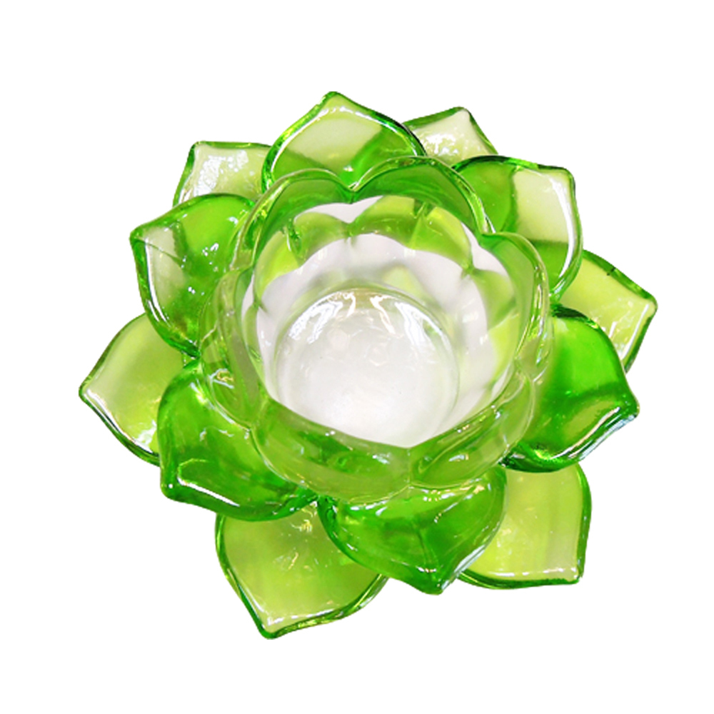 琉璃綠蓮燈座{1個)【十方】129513