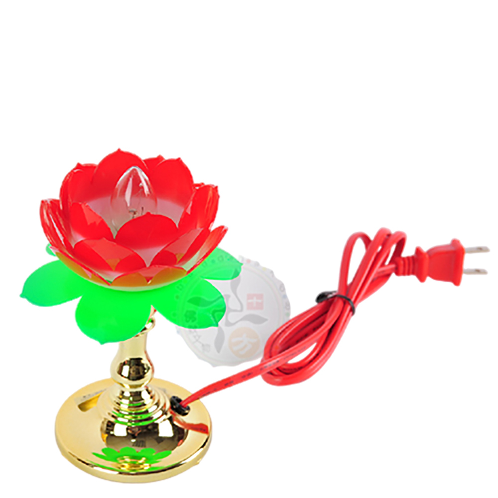  小蓮花電燈 15公分金座 一對【十方】140277