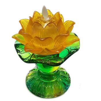 蓮花琉璃led心燈1座【十方】148555