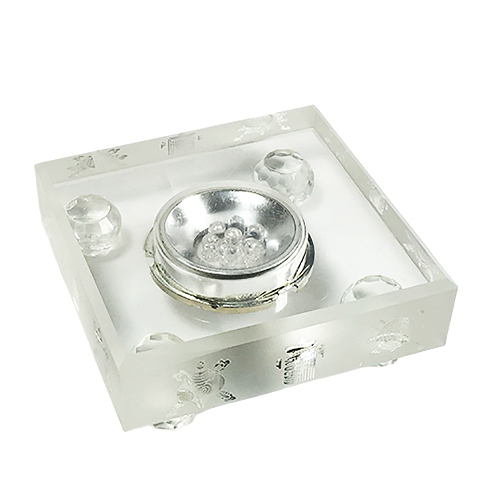 八吉祥 七彩led水晶燈座{小}8.5 公分【十方】145685