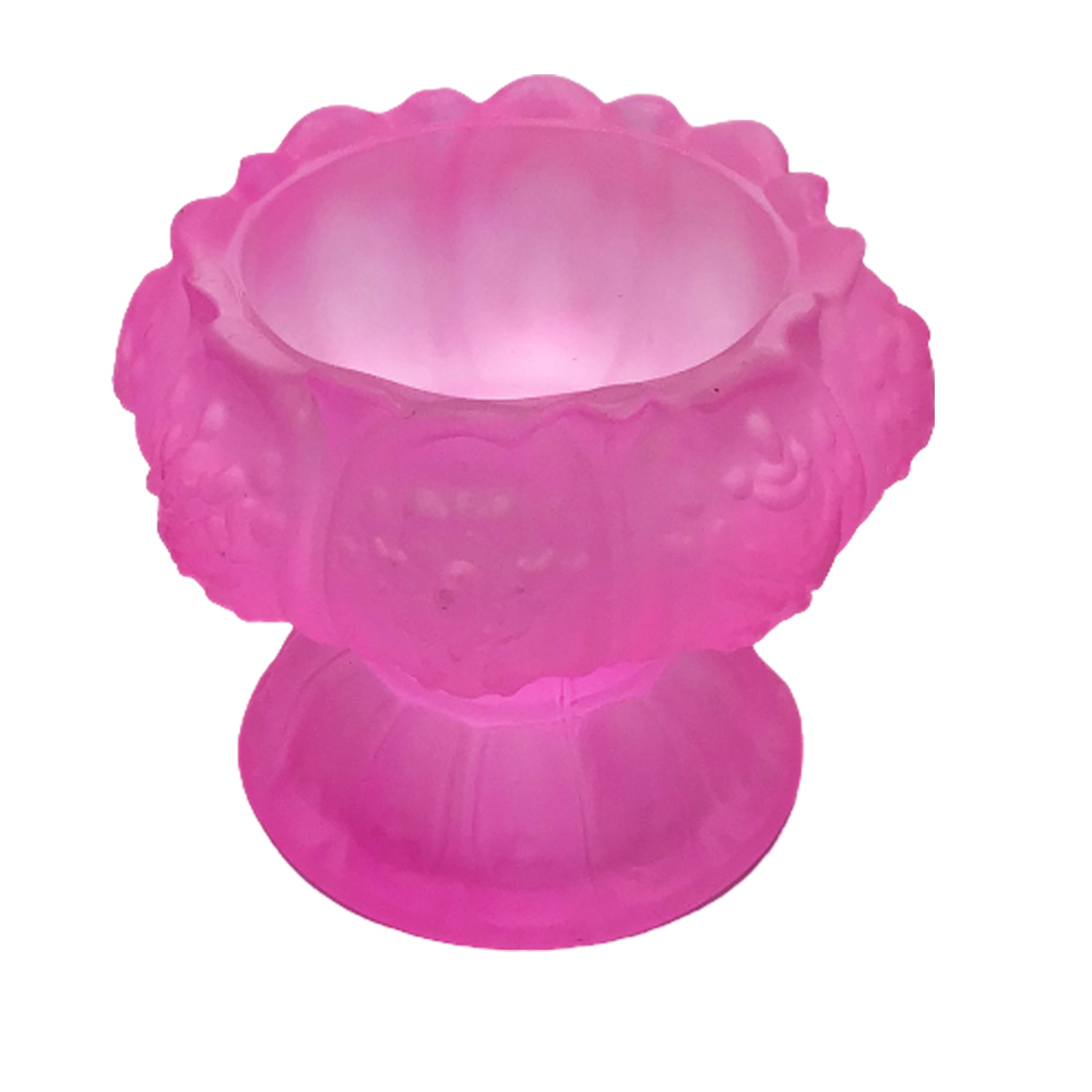 八吉祥琉璃燈座 粉色【十方】149136