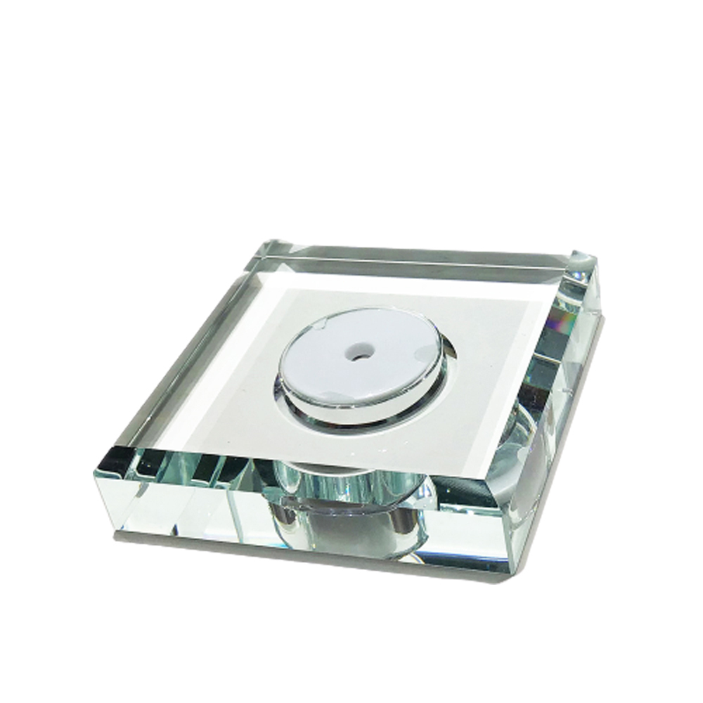 七彩LED方型水晶燈座充電款8公分【十方】149407