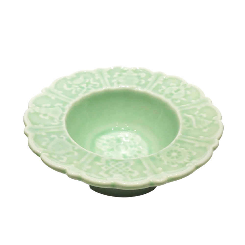 八吉祥青瓷盤燈座【十方】150288