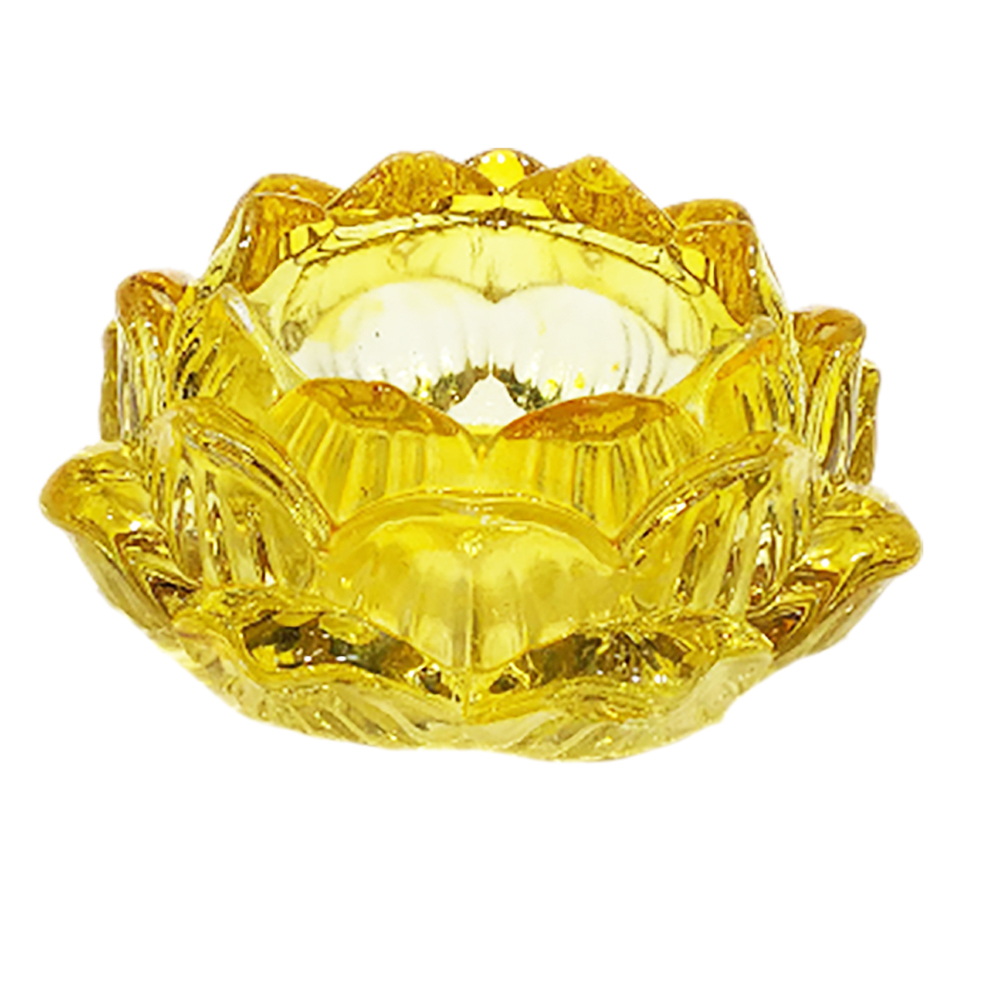 蓮花琉璃燈座 琥珀色【十方】149146