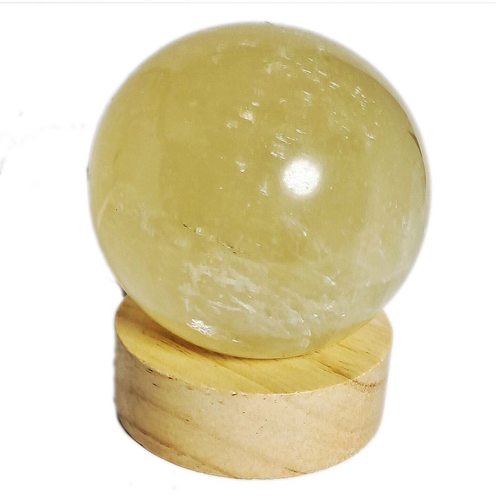 黃晶球6.9公分& led燈座【十方】152473