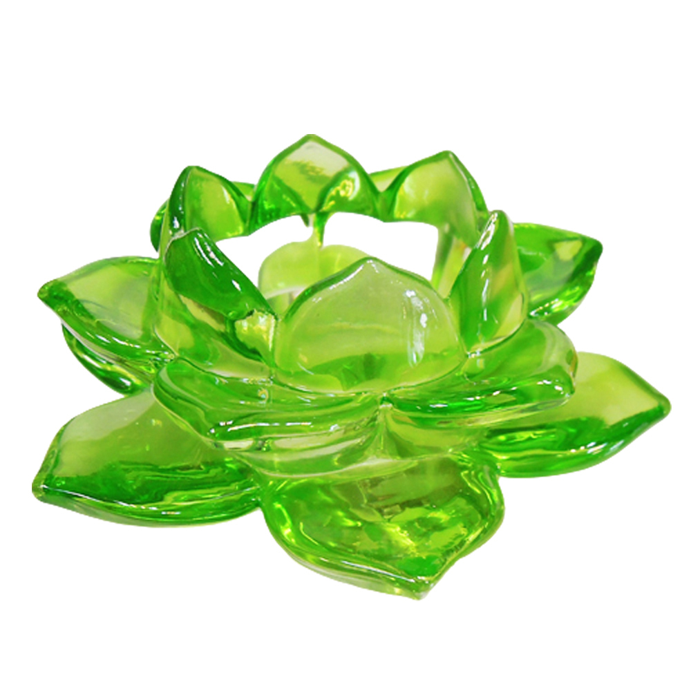 琉璃綠蓮燈座{1個)【十方】129513