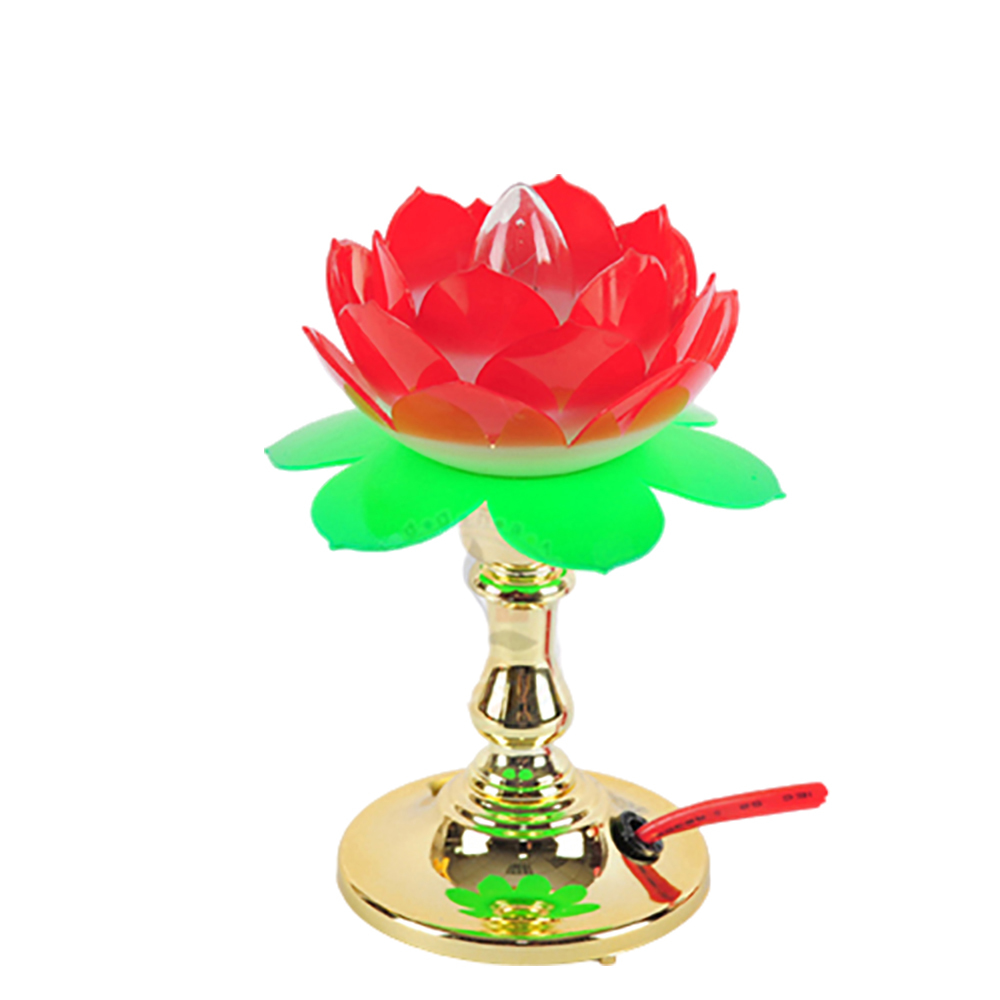  小蓮花電燈 15公分金座 一對【十方】140277