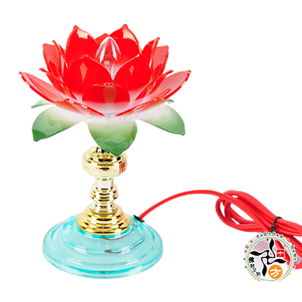 蓮花電燈16公分一對【十方】140284