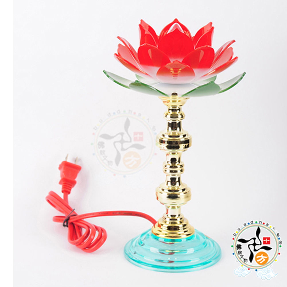 蓮花電燈23公分一對【十方】140285