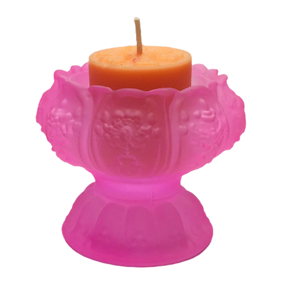 八吉祥琉璃燈座 粉色【十方】149136